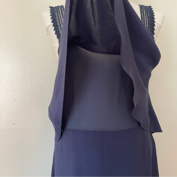 Anthropologie Maeve Navy Blue shift dress mini length size 8 preowned - Picture 4 of 7